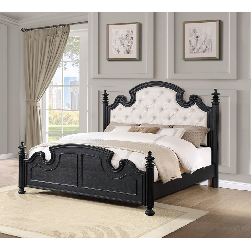 Black bed wayfair discount